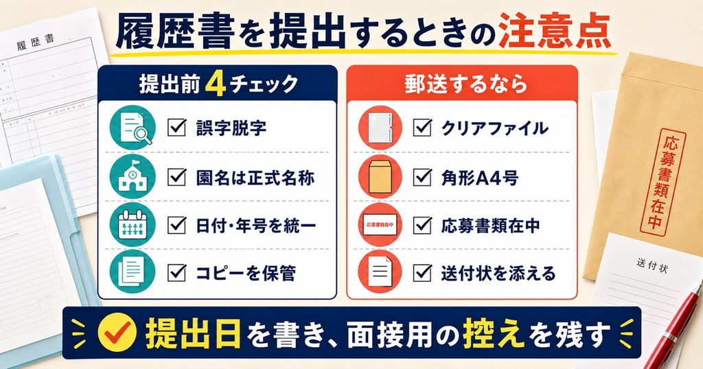 保育士の転職の履歴書｜項目別の書き方