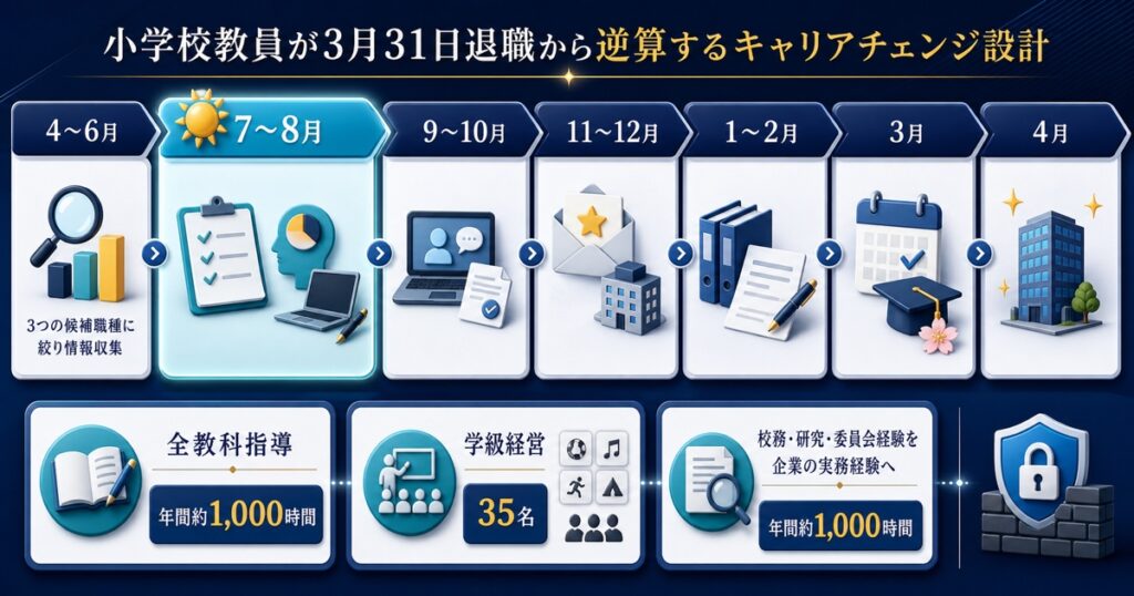 小学校教員の転職の進め方｜3月末退職から逆算する