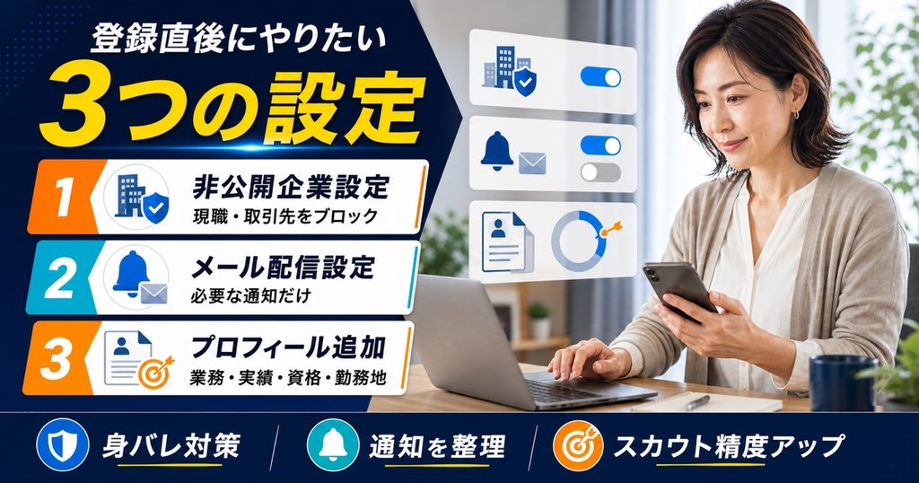 登録直後にやっておきたい3つの設定