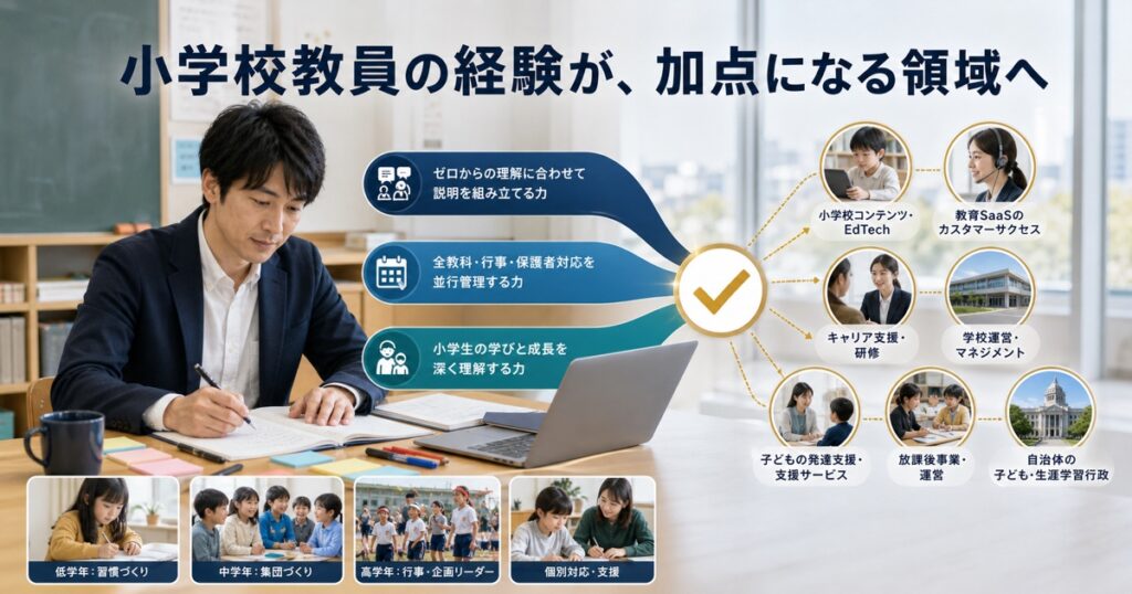 まとめ：小学校教員の経験が加点になる領域を選ぶ